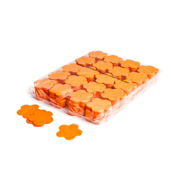 TCM FX - Lassú esésű Konfetti Virágok Ø 55mm - Narancssárga - 1 kg